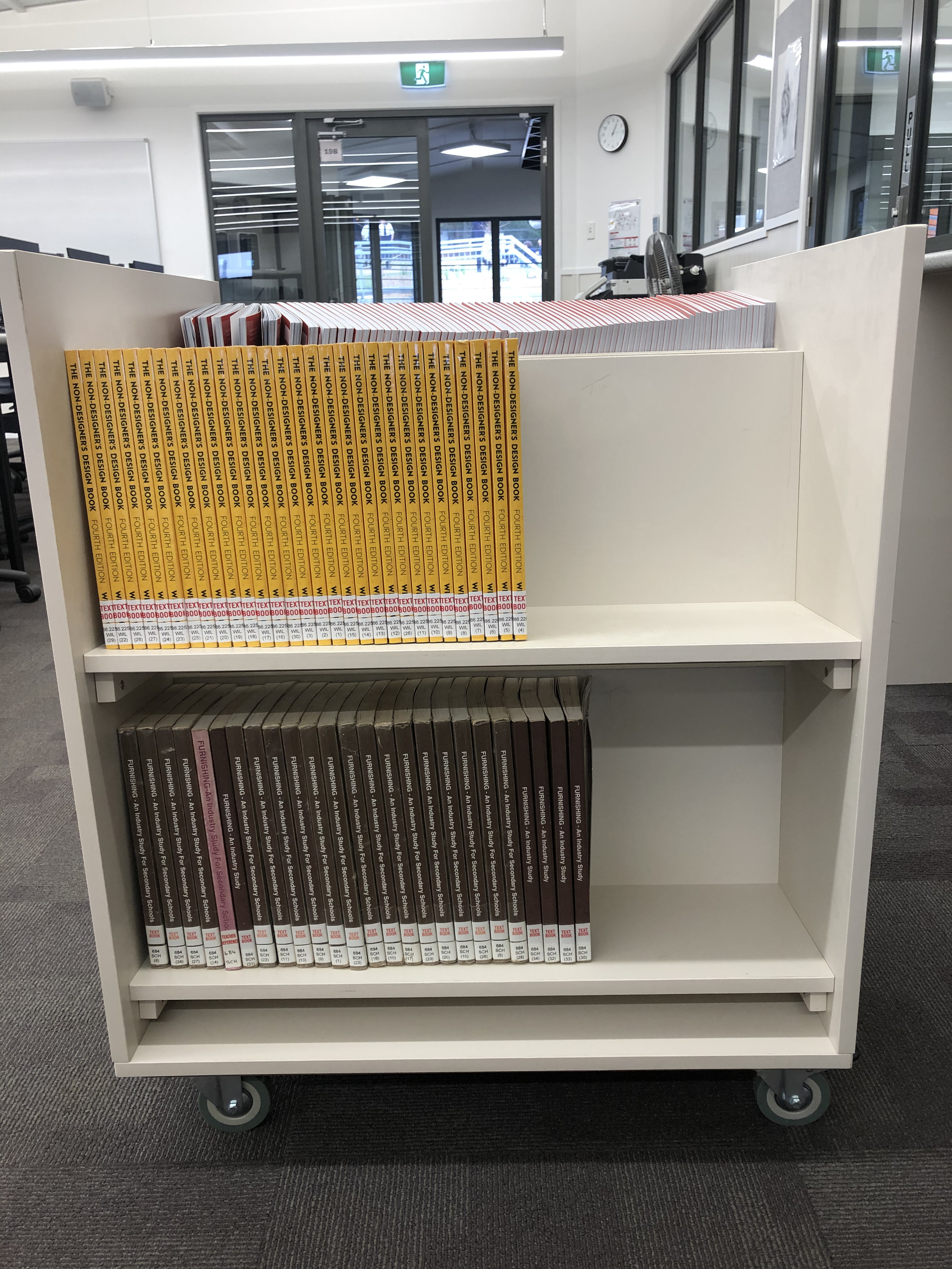 Timber Mobile Book Trolley